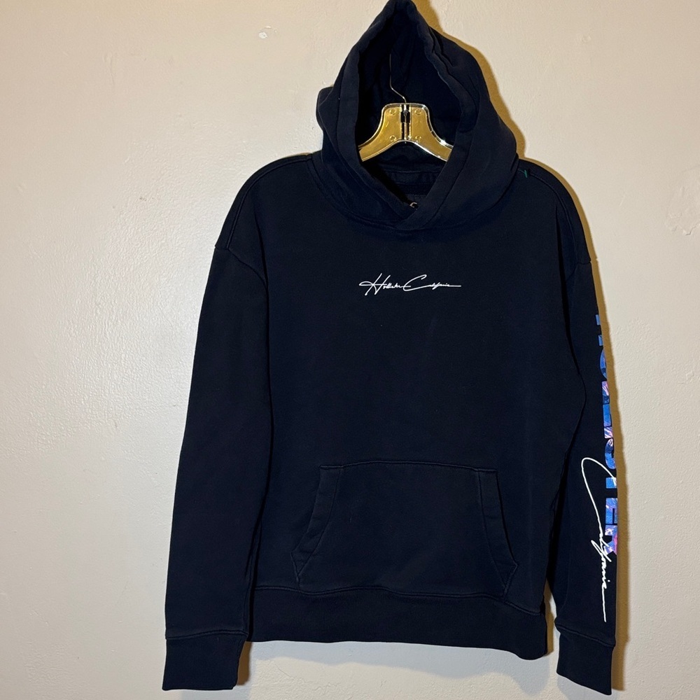 Hollister Navy Hoodie with Signature Detail